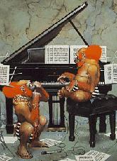 обезьяны за роялем